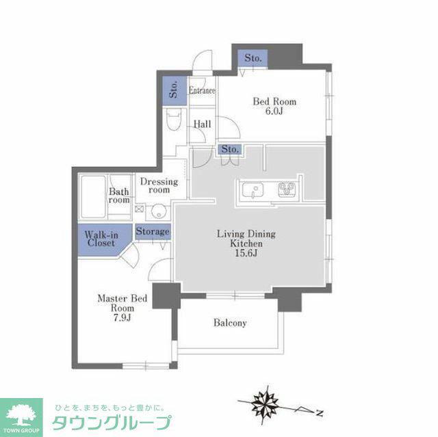 コンフォール池田山(2LDK/2階)の間取り写真