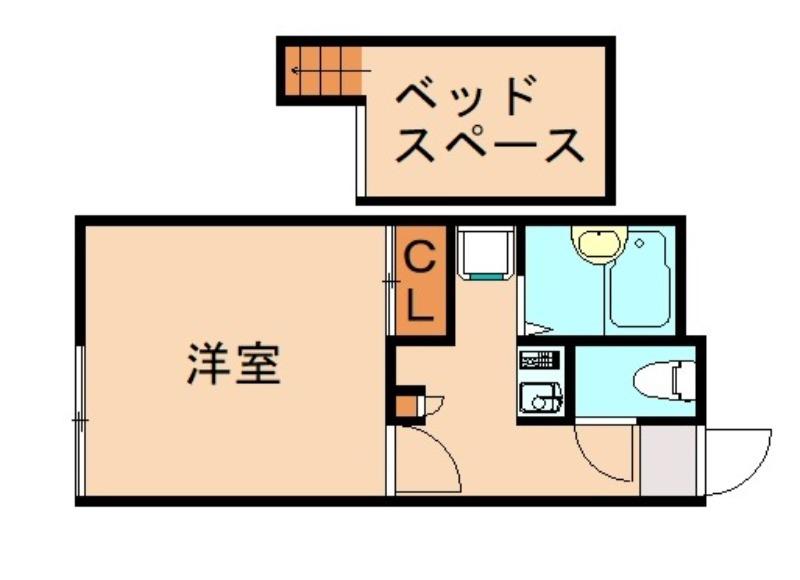 レオパレス月隈南(1K/2階)の間取り写真