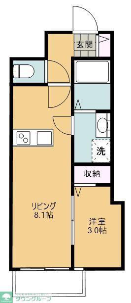 BEST STAGE新所沢(1LDK/3階)の間取り写真