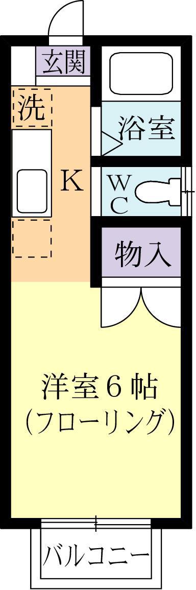キヨライズ(1K/2階)の間取り写真