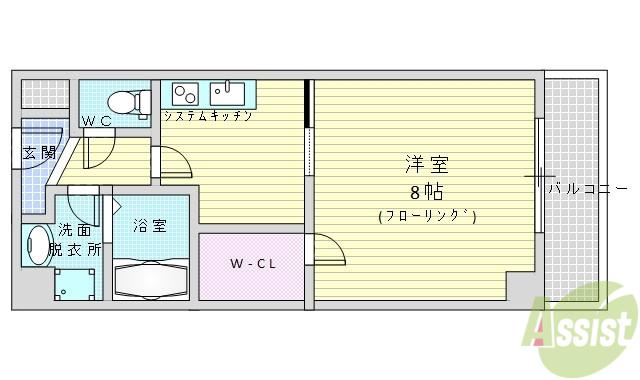 ハイムラポールPART15(1K/5階)の間取り写真