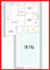 ステラサイド(1K/2階)の間取り写真