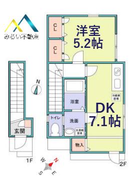 FOREST MAISON EMILE(1DK/2階)の間取り写真
