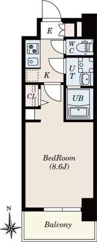 S-RESIDENCE尾頭橋BEAUTE(1K/10階)の間取り写真