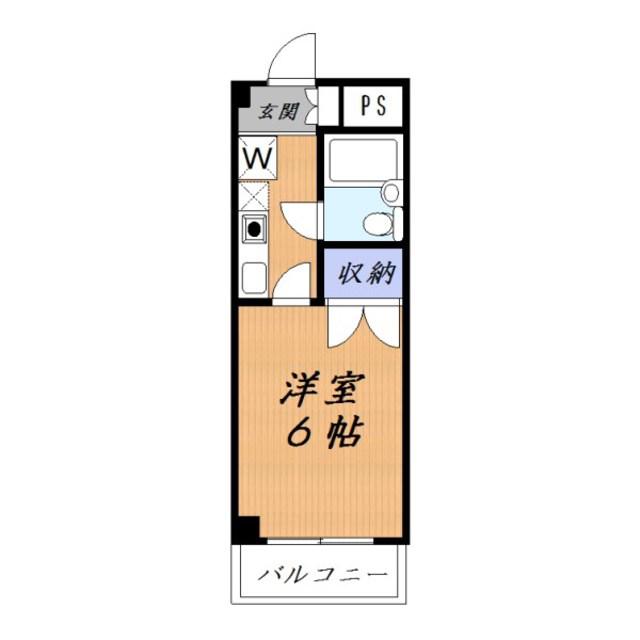 FUJIKYU7(1K/2階)の間取り写真