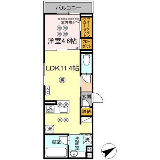 TAMURA西川口(1LDK/3階)の間取り写真