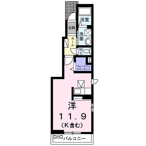 東葉高速鉄道 船橋日大前駅 徒歩16分 2階建 築12年(ワンルーム/1階)の間取り写真
