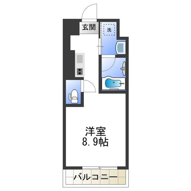 エヌレジデンス新今宮(ワンルーム/6階)の間取り写真