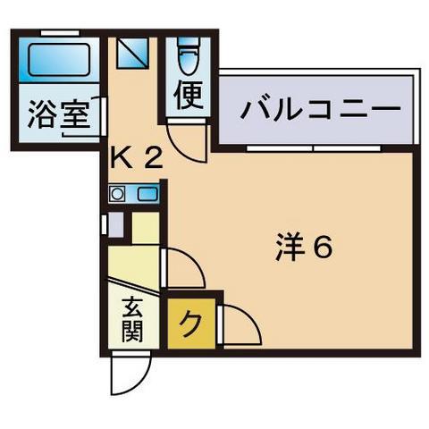 エンブレム槐(1K/3階)の間取り写真
