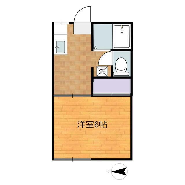 稲荷山ハイツ(1K/1階)の間取り写真
