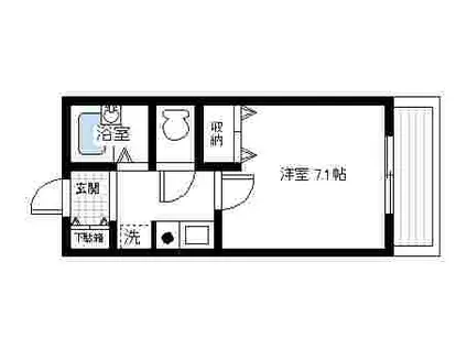中井マンション(1K/4階)の間取り写真