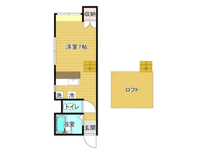ボトラッチパレス(ワンルーム/2階)の間取り写真