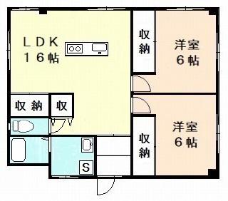 マヤハウス(2LDK/1階)の間取り写真