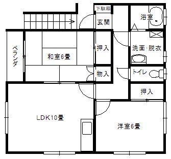 メゾン小原(2LDK/2階)の間取り写真