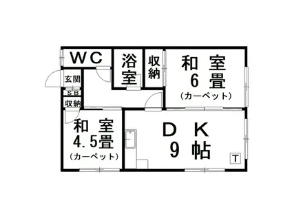 松田マンション(2DK/1階)の間取り写真