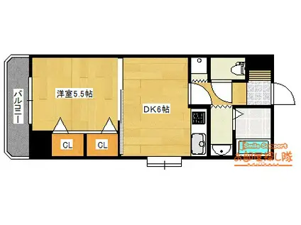 日吉壱番館(1DK/7階)の間取り写真