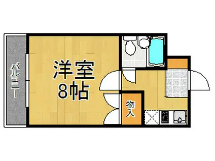 カトレアマンション(1K/3階)の間取り写真