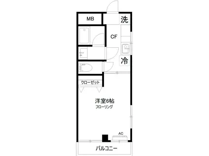 佃野町SHKビル(1K/3階)の間取り写真