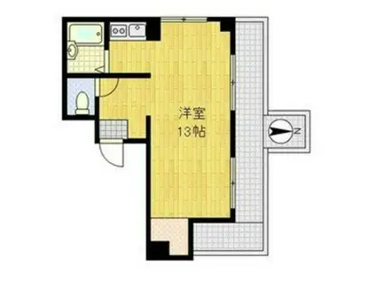 COLLECTION堺東III(ワンルーム/6階)の間取り写真