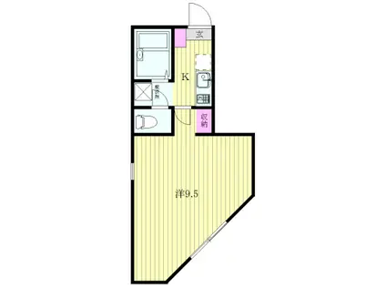 Nレジデンス(1K/2階)の間取り写真