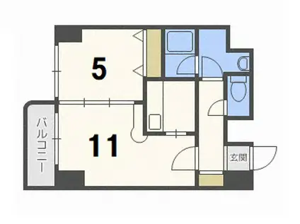 ブリッジひばりが丘(1LDK/10階)の間取り写真