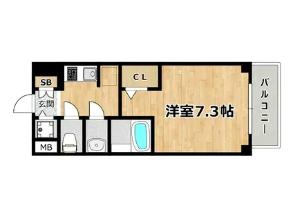 サムティ姫島フェリチェート(1K/3階)の間取り写真