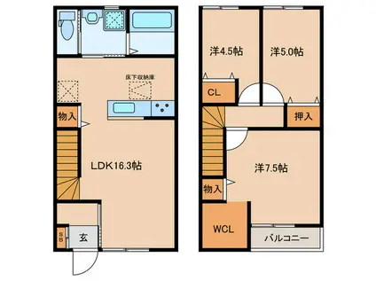 メゾン・ド・桜台(3LDK/1階)の間取り写真