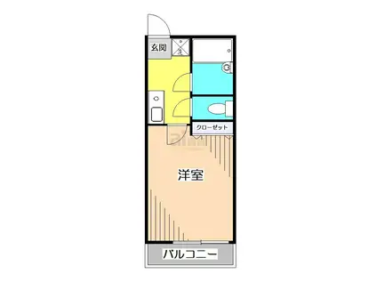 サンアベニュー花小金井(1K/1階)の間取り写真