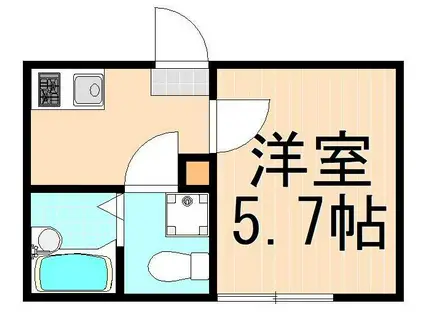 ジェムステージ梅島(ワンルーム/2階)の間取り写真