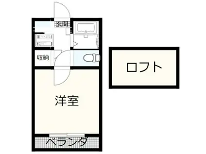 レオパレス長岡第6(1K/2階)の間取り写真