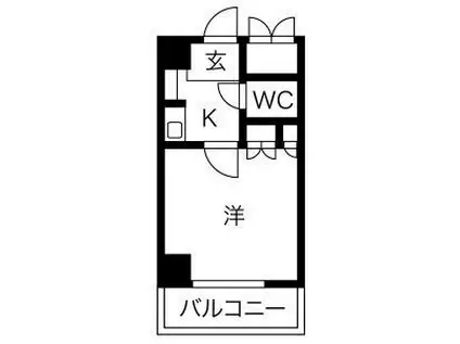 新丸子ダイカンプラザシティ(1K/7階)の間取り写真