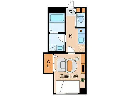 PLAZA東照宮(1K/4階)の間取り写真