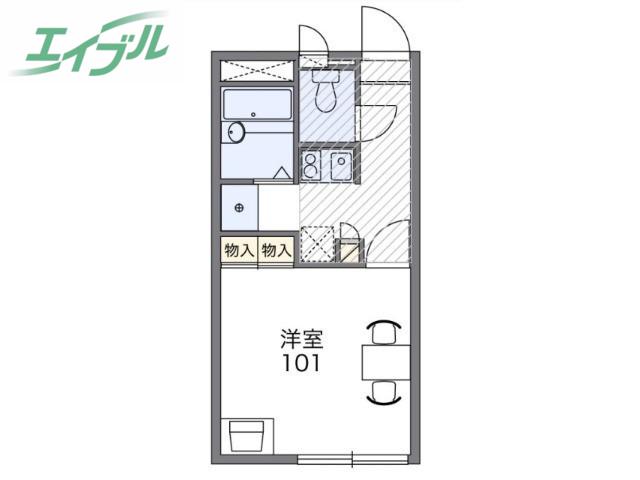 レオパレスジェイ新福(1K/2階)の間取り写真