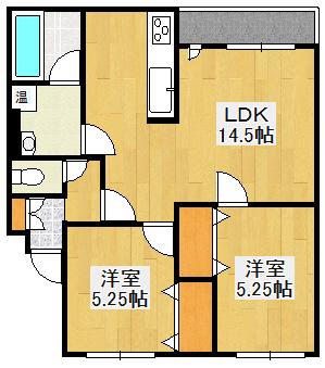VICTORIA V(2LDK/2階)の間取り写真