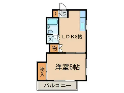 エコーハイツ(1LDK/3階)の間取り写真