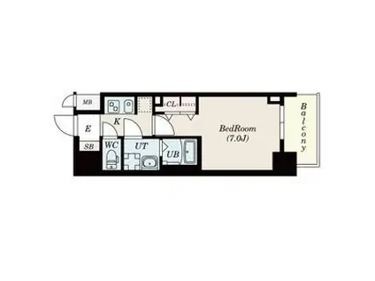 S-RESIDENCE名駅ノース色々乗ります申込から早期契(1K/4階)の間取り写真