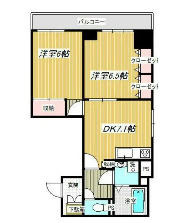 グランウフ保坂 4階階 間取り