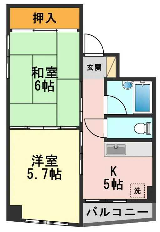 エスポワール高木 5階階 間取り