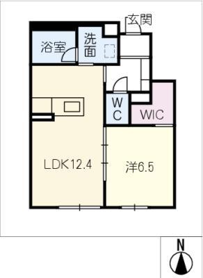 エバンジェリスト(1LDK/1階)の間取り写真