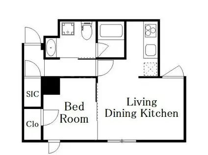 DECOR BLOCCO OYAMA DUE(1LDK/1階)の間取り写真