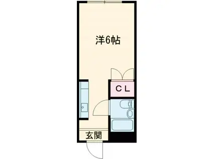 ニュースカイマンション(ワンルーム/4階)の間取り写真