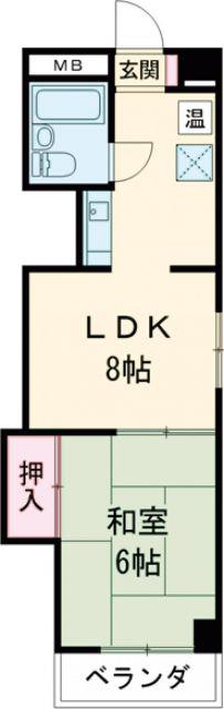 メゾンパール泉(1LDK/2階)の間取り写真