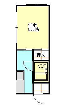 カーサー東永(1K/2階)の間取り写真