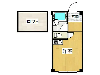 プチグレイス塚口参番館(ワンルーム/1階)の間取り写真