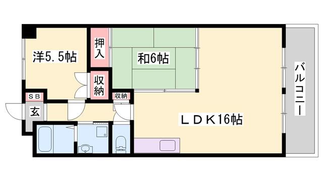 ヴィラ・プリマベーラ(2LDK/1階)の間取り写真