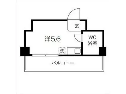 コスモプラザ三宮(ワンルーム/8階)の間取り写真