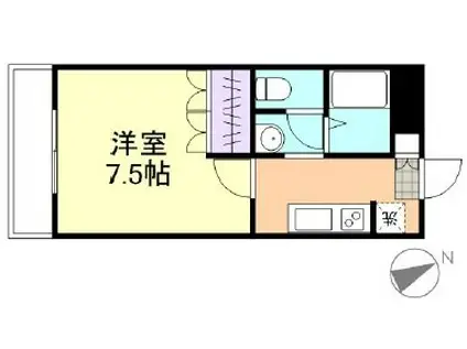 ゆうとぴあ(1K/2階)の間取り写真