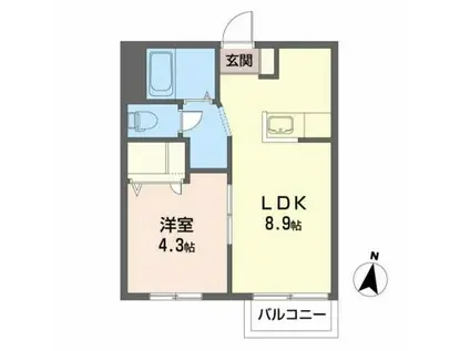 シャーメゾン・M常盤台(1LDK/2階)の間取り写真