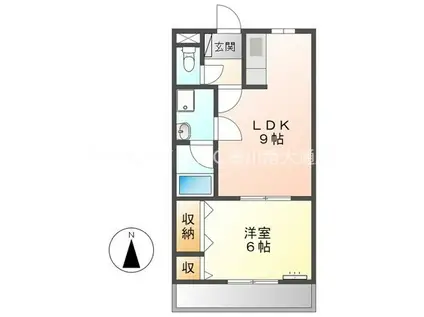 アムールハウス(1LDK/1階)の間取り写真