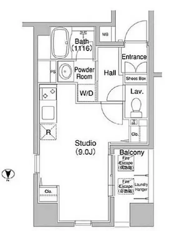 コンフォリア銀座EAST 6階階 間取り